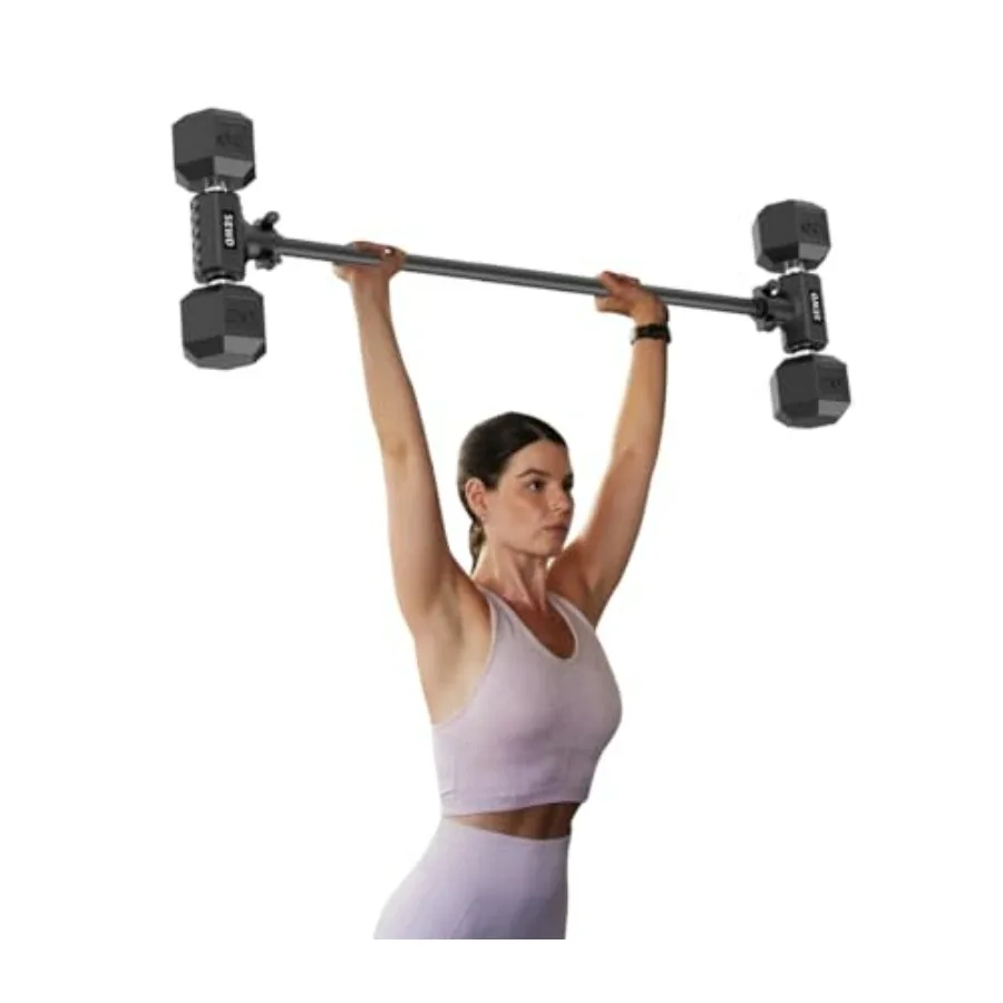 Dumbbell Converter by SEWD Turn Dumbbells into Barbell Set Adjustable Weights Up to 220LB Capacity Barbell for Home Gym Full Bo