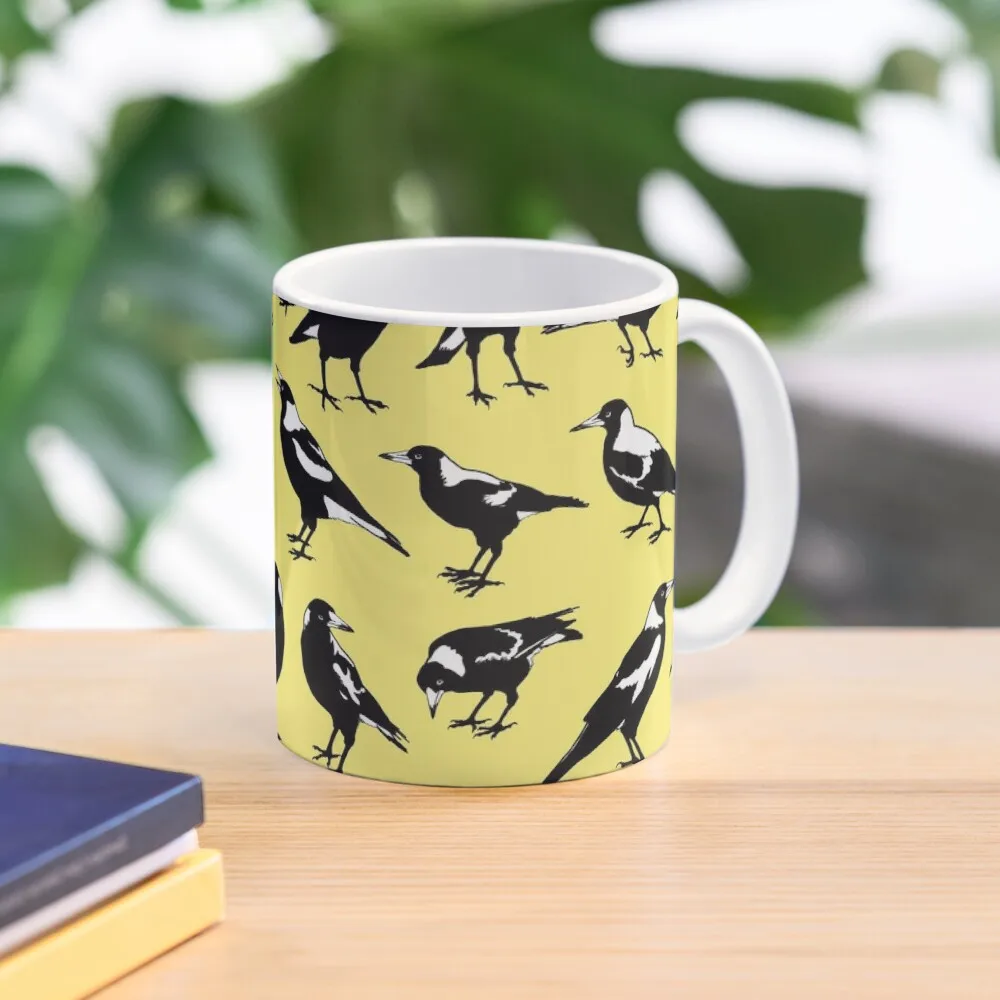 

AUSTRALIAN MAGPIES - tee shirts, other garments & homewares Coffee Mug Breakfast Travel Mug