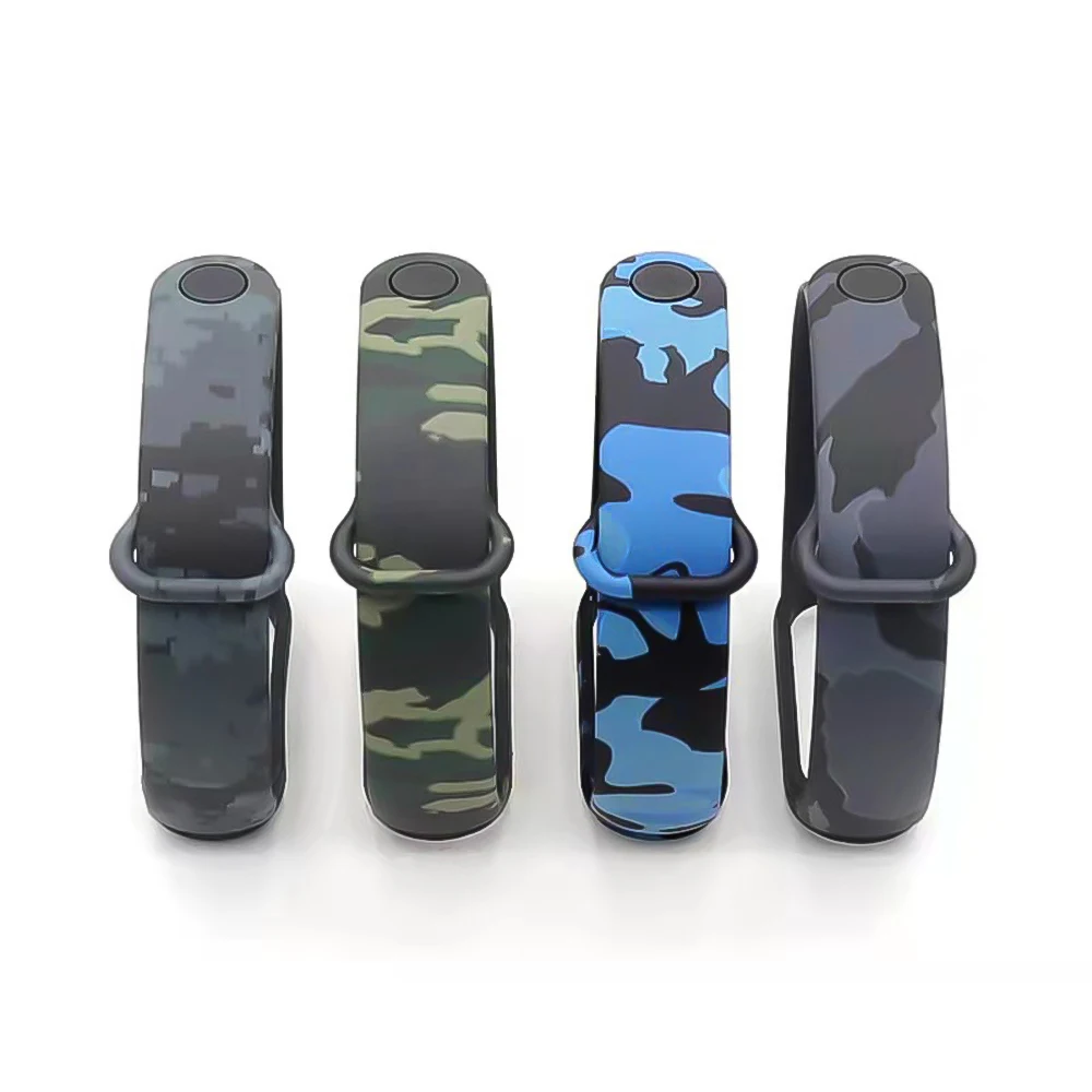 

Ремешок для фитнес-браслета Xiaomi Mi Band 7, силиконовый, камуфляжный, летний, для занятий спортом