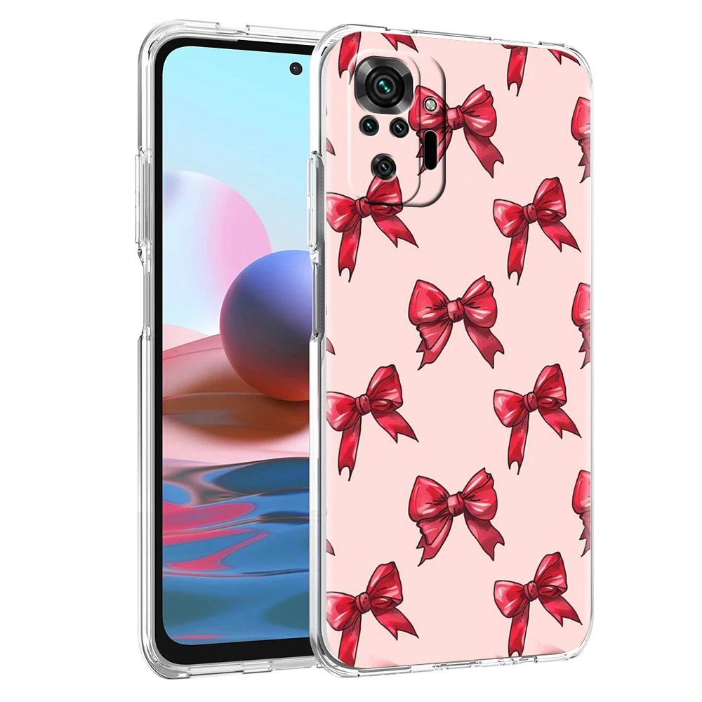 Charming Cherry Bow Clear Phone Case