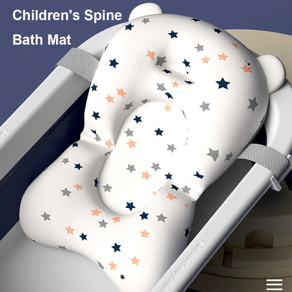 Bath Pillow Newborn Bathtub Pillow Floating Newborn Baby Bath Cushion Seat Anti Slip Provides Comfort and Support for Baby 0-12 Months