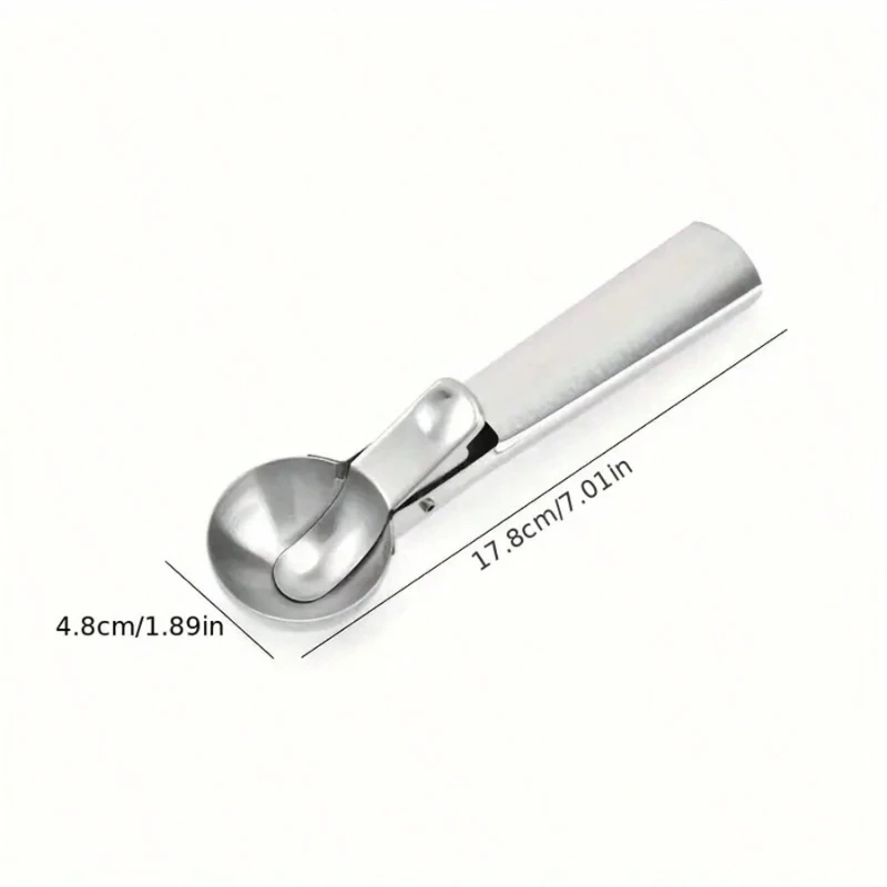Multifunctional Ice Cream Scoops Stainless Steel Dual-Purpose Scoop Fruit Watermelon Spoon Ball Scoop Household Ice Cream Tools