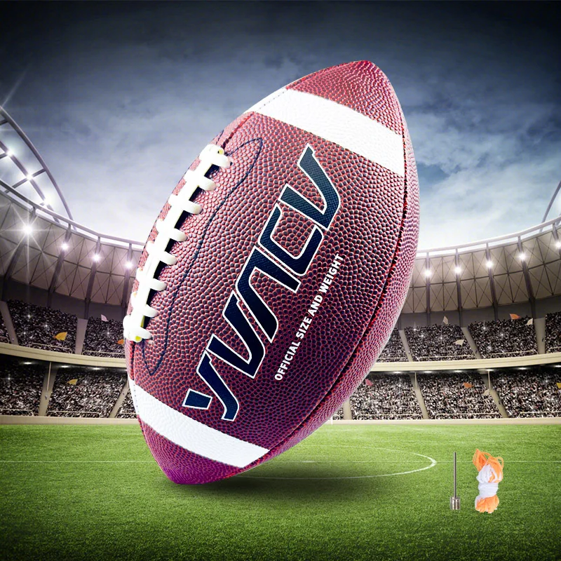 Rugby Ball 1pc Standard American Football for Youth And Adult Outdoor Sports Game Competition Training Size 9 6 3