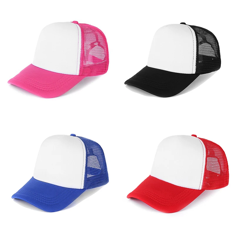 1pc Adjustable Trucks Youth Mesh Hats Baseball Trucker Cap Dad Hat Summer Baseball Cap Net Hat Breathable Truck Driver