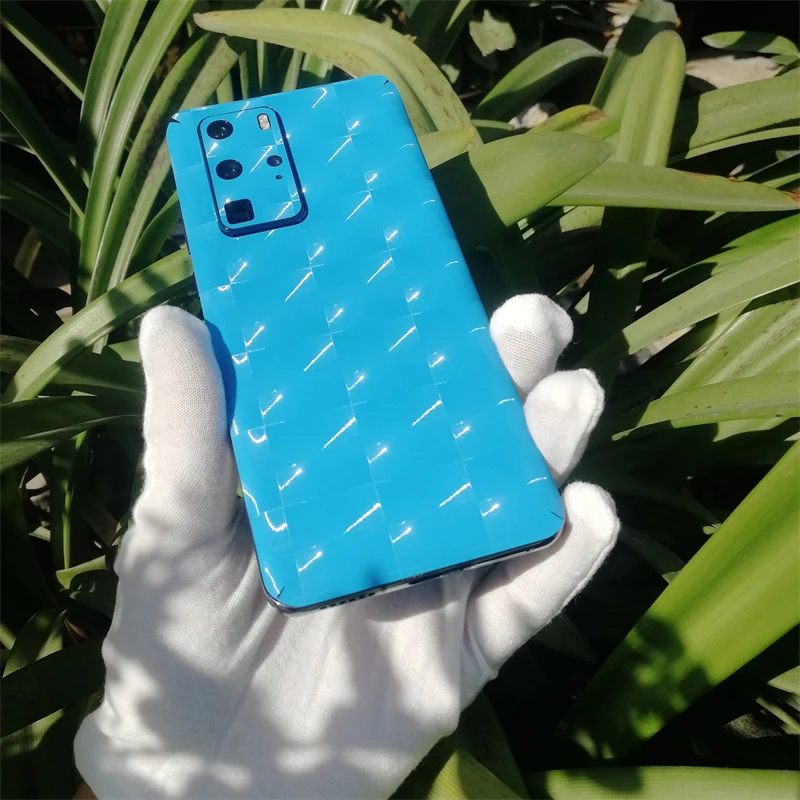 50 Pcs 3D Cat's Eye-looking Phone Skin Sticker Solid Printing Smartphone Back Housing Cover Protective Films for Cutting Mahcine