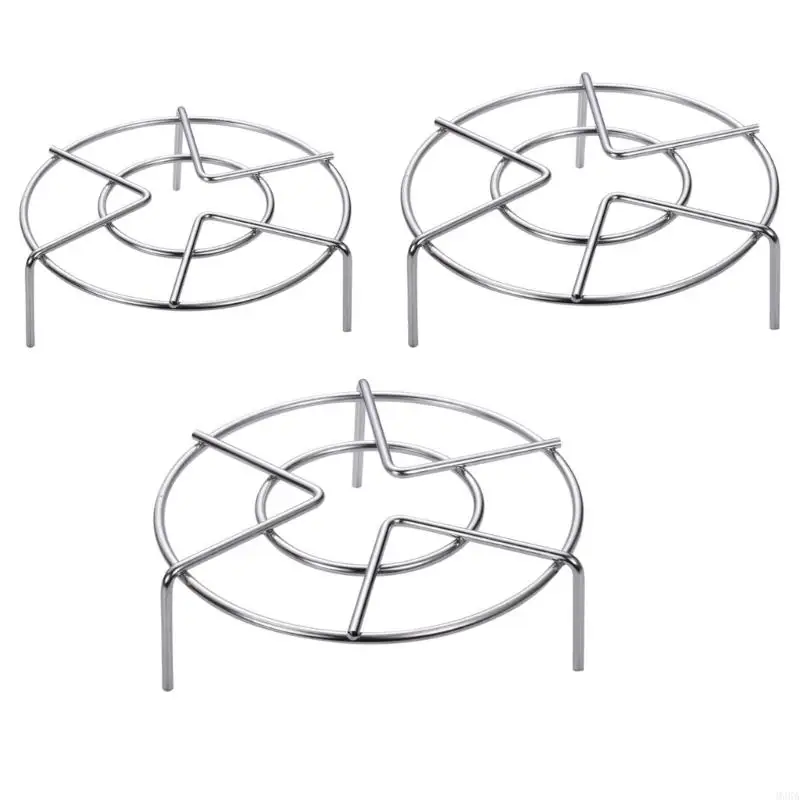 M3GA Stainless Steel Round Pot Rack Dumplings Steaming Tray Tableware Stand for Kitchen Cooking Accessories