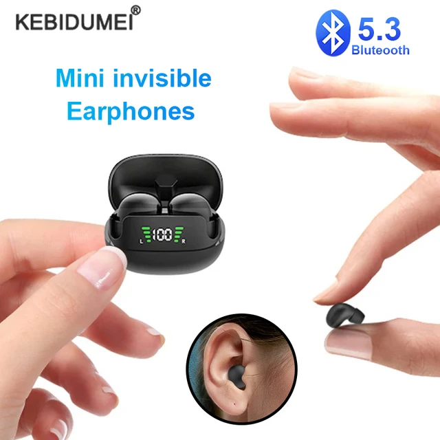 Auriculares invisibles con Bluetooth 5,3, audífonos internos inalámbricos  con micrófono, reducción de ruido, graves pesados, para Xiaomi - AliExpress