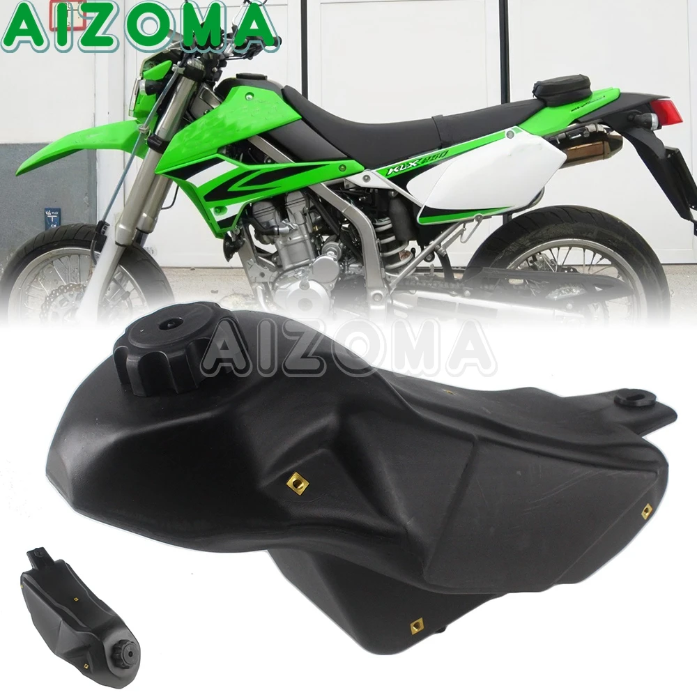 Dirt Bike, Preto, Kawasaki KLX250S, KLX250SF, 2009-2014, KLX 250 S SF, 1,5 galões