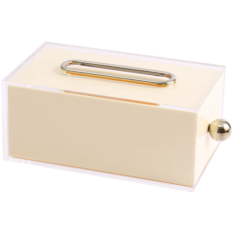 【EpeiusHome】 Acrylic Tissue Box Home Light Luxury Nordic Simple Coffee Table Extraction Box Storage Box 6