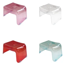 

Bathroom Bath Stool Non-Slip Transparent Shoe Changing Stool Toilet Thickened Plastic Stool PET Low Stool