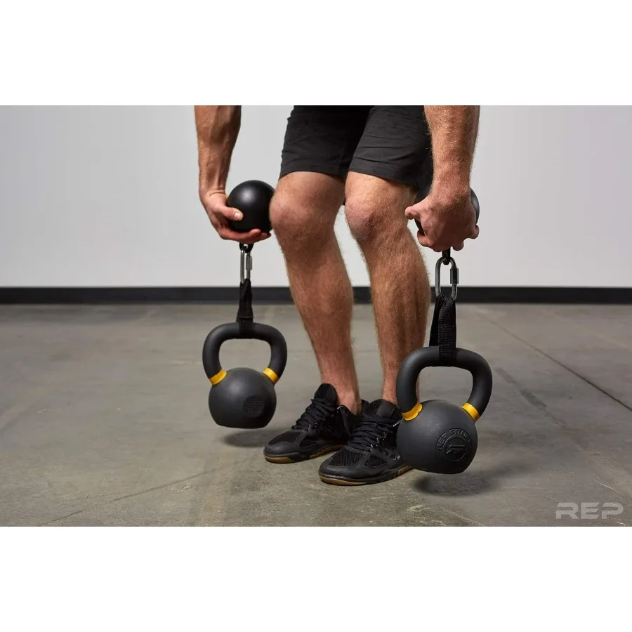 Includes Carabiner and 5" Straps Options | Forearm, Wrist & Hand Exerciser,Fitness Cannonball Grips | Pull Up & Grip Strength Tr