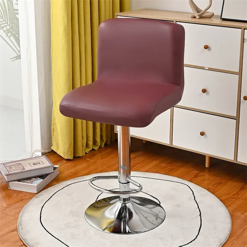 Pu Leather Bar Stool Chair Cover Stretch Office Chair Slipcovers