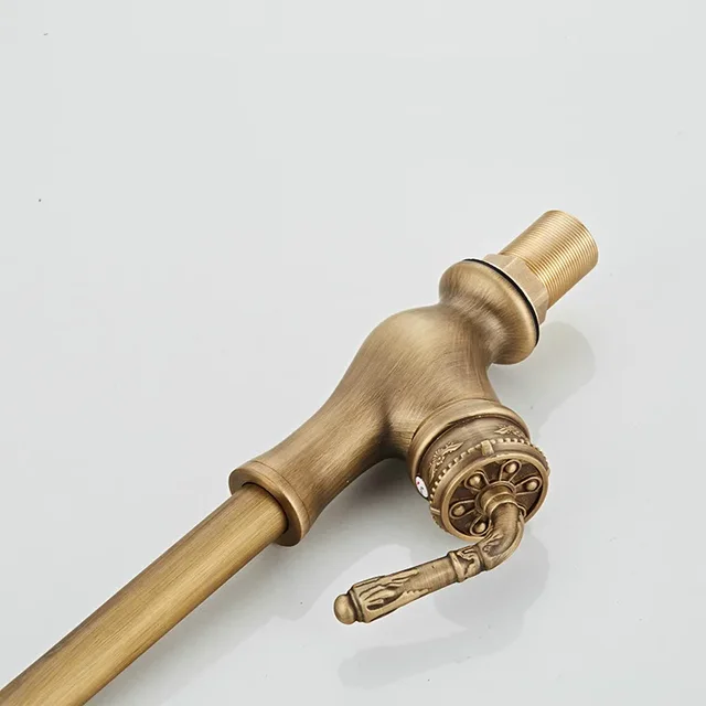 ก๊อกน้ําห้องครัวร้อนและเย็นอ่างล้างจาน TAP 360 หมุนทองเหลืองโบราณ TAP ทองเหลืองก๊อกน้ําอ่างล้างจาน 6