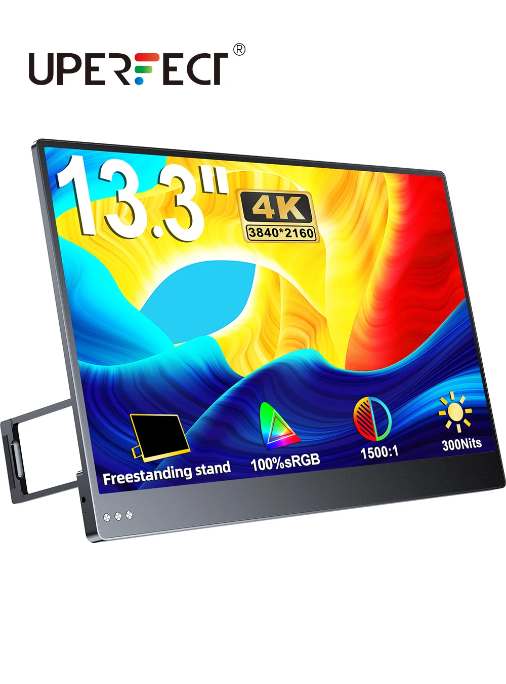 Портативный монитор UPERFECT 4K, 13,3 дюйма, 3840*2160 IPS, HDMI USB C, компьютерный игровой дисплей, внешний экран для ноутбука, ПК, телефонного коммутатора XBOX PS4/5