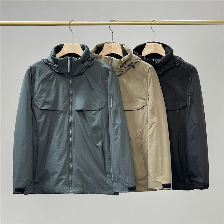 

Men`s light waterproof windproof cotton hiking Hooded Jackets mens autumn winter warm trekking camping cotton windcoat hoodies