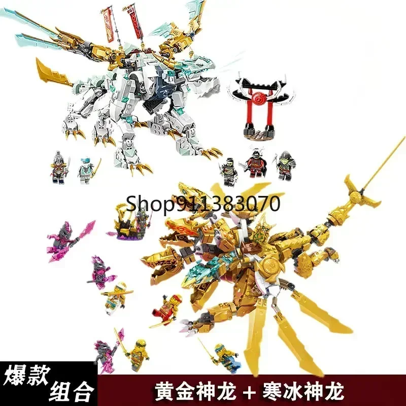 Serie Lloyds Golden Ultra Dragon Mech Building Blocksfigures Mattoni Giocattoli Per Ragazzi Regali 71774