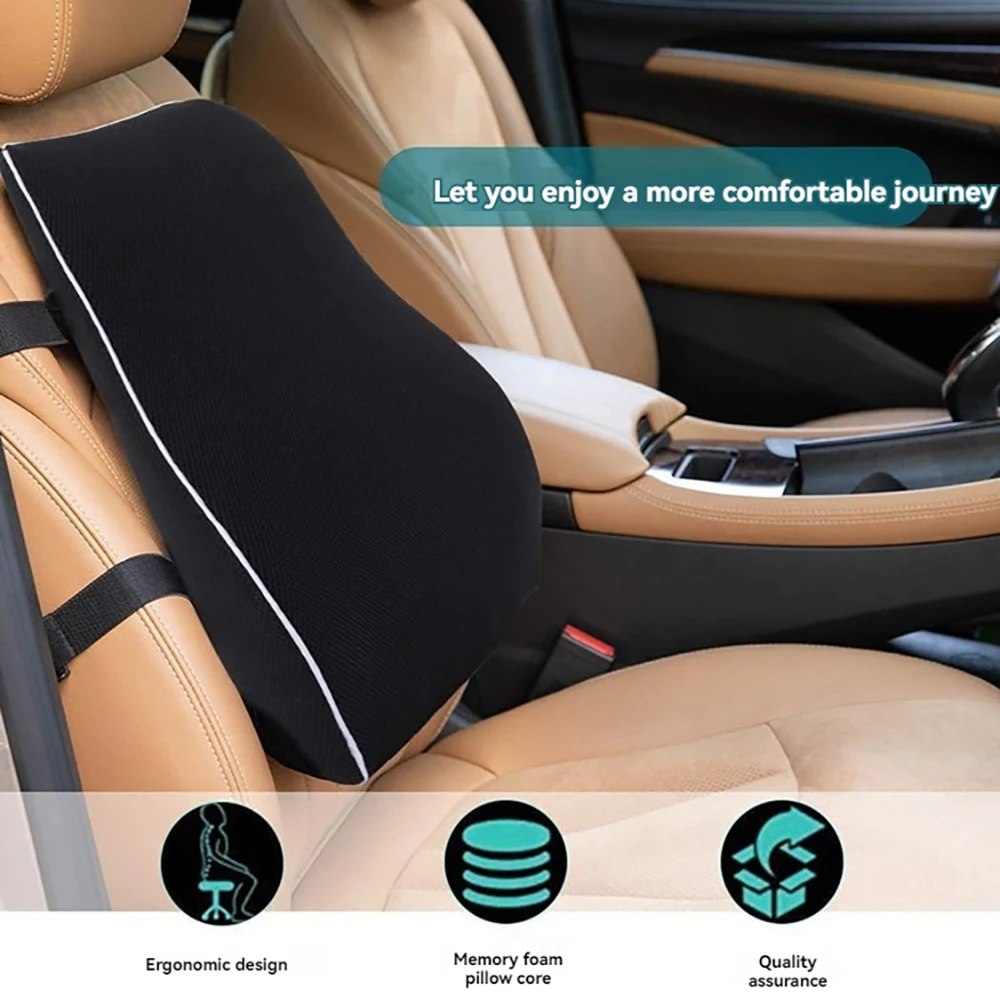 Lumbar Back Cushion Memory Foam Relieve Back Pain Car Seat Waist For Office Home Car