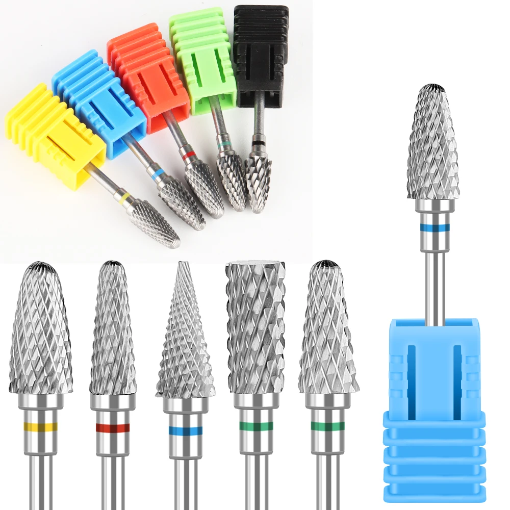 

Tungsten Carbide Nail Drill Bits Flame Milling Cutters For Manicure Removing Gel Polish Sander Tips Nail Accessories Tools GLWGT