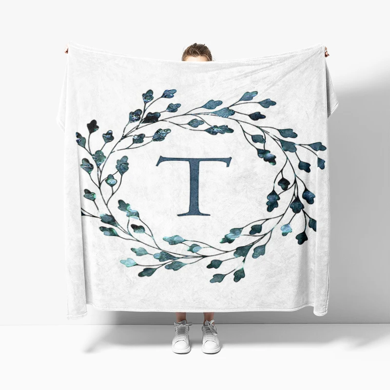 Home decoration Letter wreath plush Sofa blanket anime Bedspread on the bed anime fluffy soft blankets thick blanket for winter