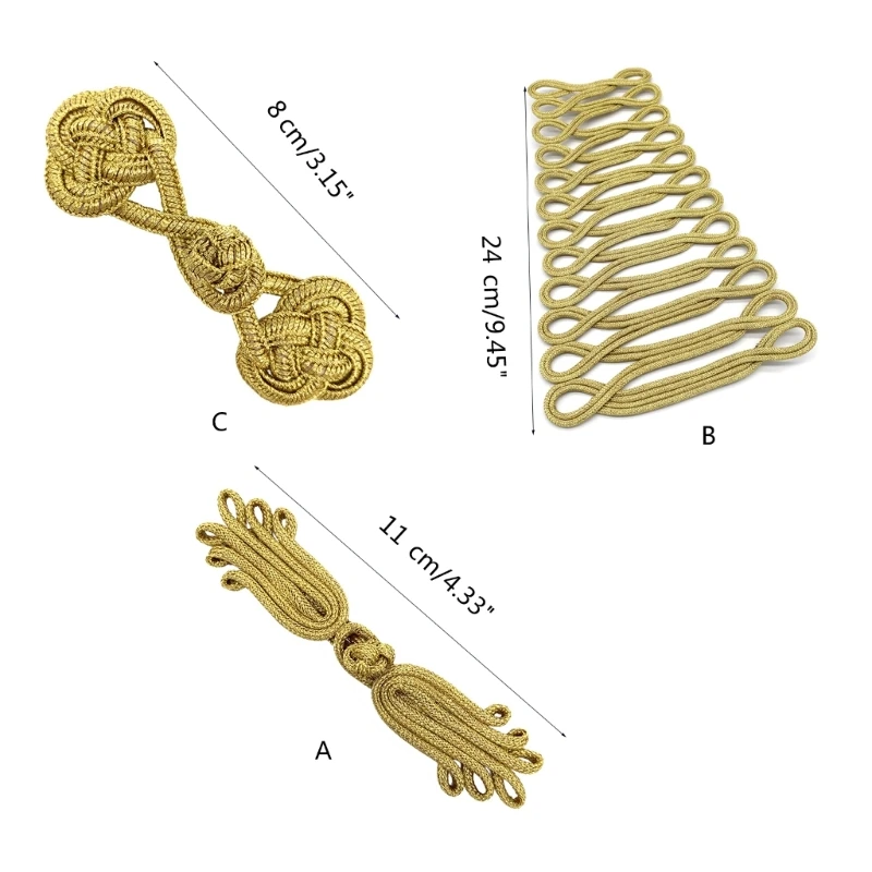 Chinese Knot Buttons Cheongsam Wedding Dress Cardigan Fasteners for Bride Clothing Decor Handmade Cheongsam Fasteners