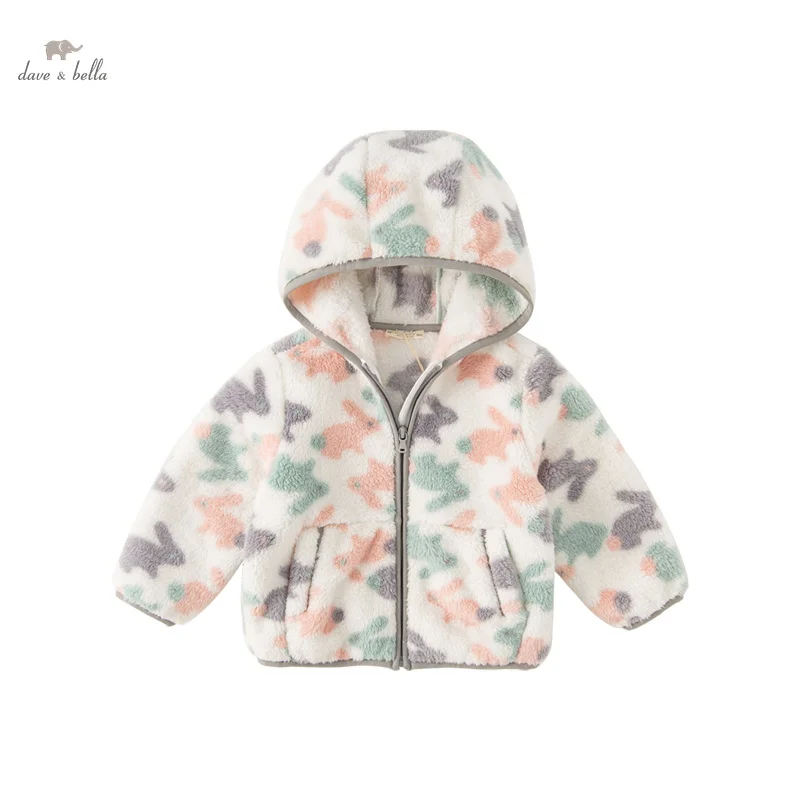Dave Bella Children Boys Girls Cardigan Jacket 2023 Autumn Winter New Fashion Casual Hooded Coat Tops Outerwear DB4237842