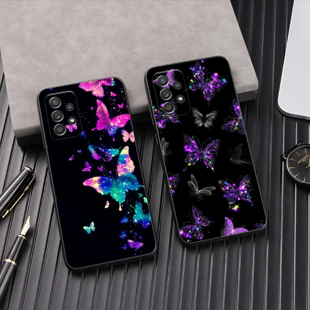 Elegant Black Butterfly Love Phone Cover - Stylish Protective Back Case