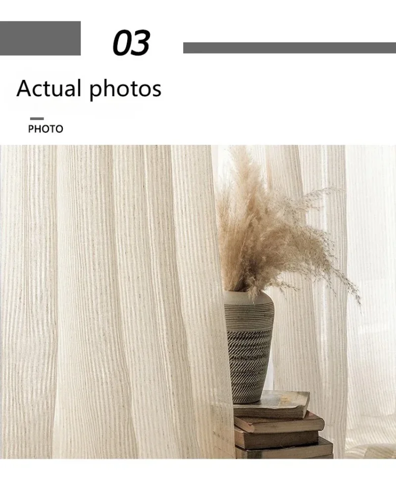 Beige Curtain Semi Light Blocking | Thin Soft Screens Pleated Window Curtain