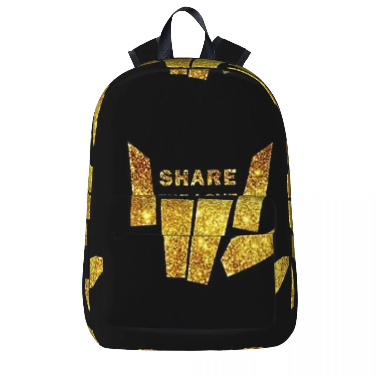

Share The Love Gold Sharer Backpacks Boys Girls Bookbag Waterproof Children School Bags Portability Laptop Rucksack Shoulder Bag