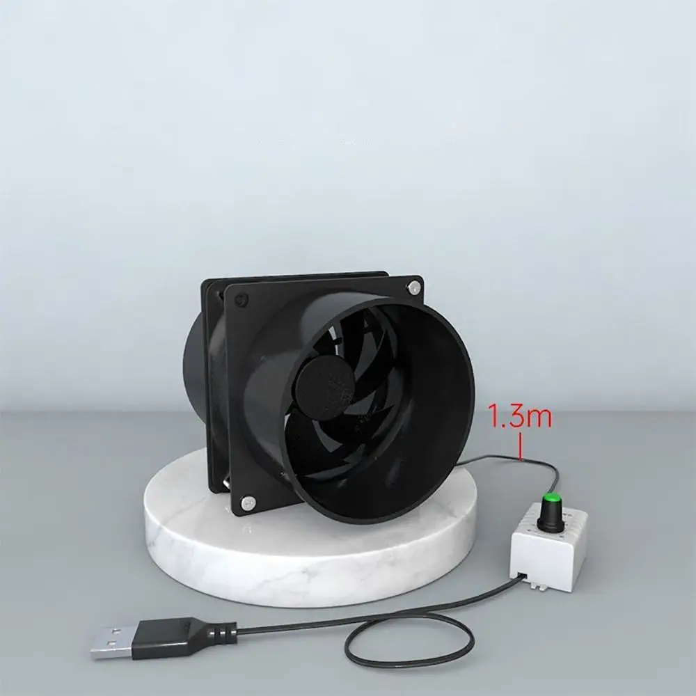 1Pcs Adjustable Speed USB Exhaust Fan with Pipe Duct Air Ventilation Fume Absorber Simple Mini Air Blower