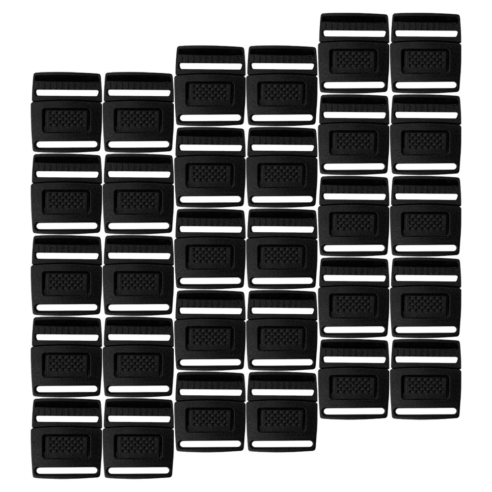 

100 Pcs Plastic Cap Buckle 20mm Adjustment 100pcs Black Buckles Hat For Straps Accessories Belt Replacement Quick Release