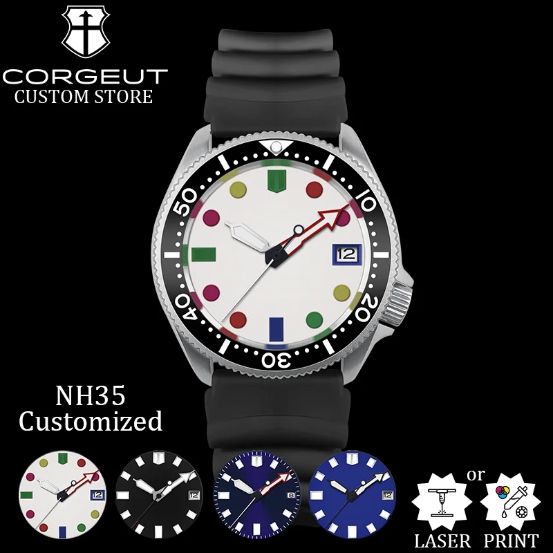 

Corgeut Official NH35 Movement Leisure 42mm Mens Watches Sapphire Glass Automatic Mechanical 5ATM Waterproof Watch for Man Reloj