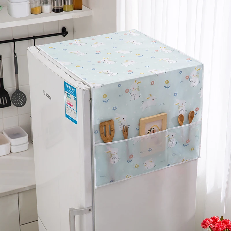 Description Picture 5 of itemRefrigerator Dust Cover PEVA Waterproof Print Foldable Storages Side Environmentally Friendly Househlod Smooth Washing Machine
