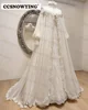 Fashion Chiffon Appliques Muslim Wedding Dresses Long Sleeve High Neck Islamic Bridal Gown Arabic Dubai Vestidos De Novia 1