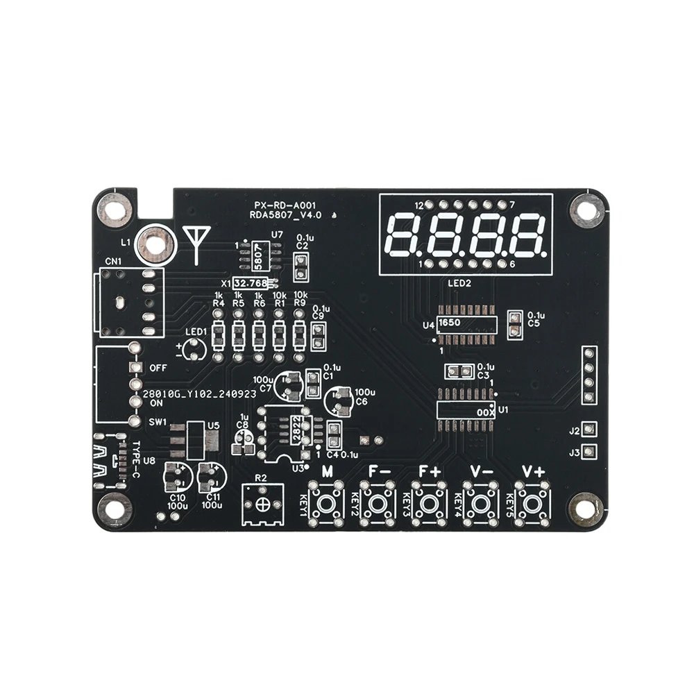 DC 5V RDA5807M 라디오 키트 FM 전자 제조 전체 주파수 납땜 어셈블리 DIY 느슨한 부품 유형 C ?