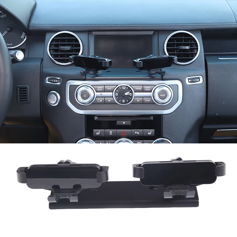 

1 шт. Автомобильный Центральный кронштейн экрана навигации телефона из черного алюминиевого сплава для Land Rover Discovery 4 LR4 2010-2016