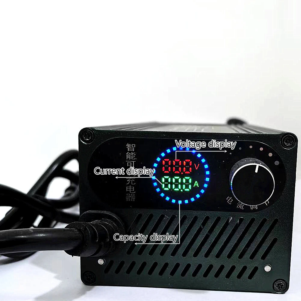 Lithium Battery Charger 15A Curren Voltage Adjustable 48V 60V 72V 84V 54.6V Li-ion Lifepo4 Lithium Battery Charger 13S 14S 16S 20S 24S fast charge parts