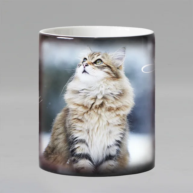 Color-changing Cat Heat Reveal Coffee Mug