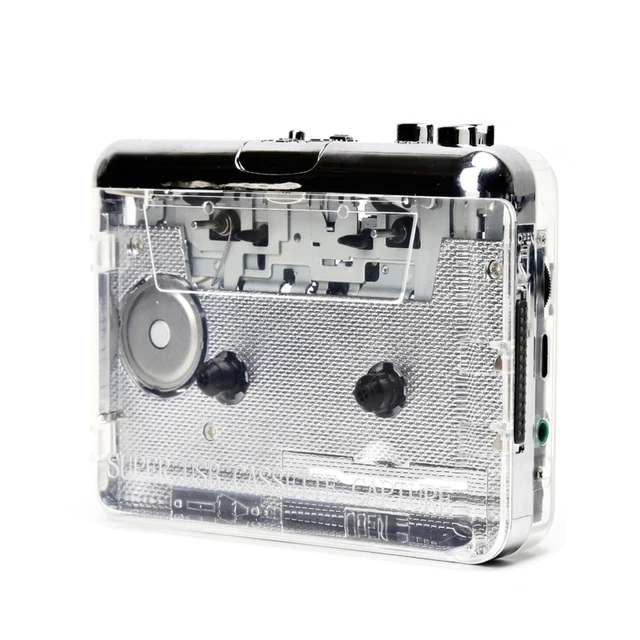 Lecteur de musique de capture de cassette USB portable, convertisseur de  cassette vers MP3, coque transparente, enregistreur de cassette, baladeur -  AliExpress