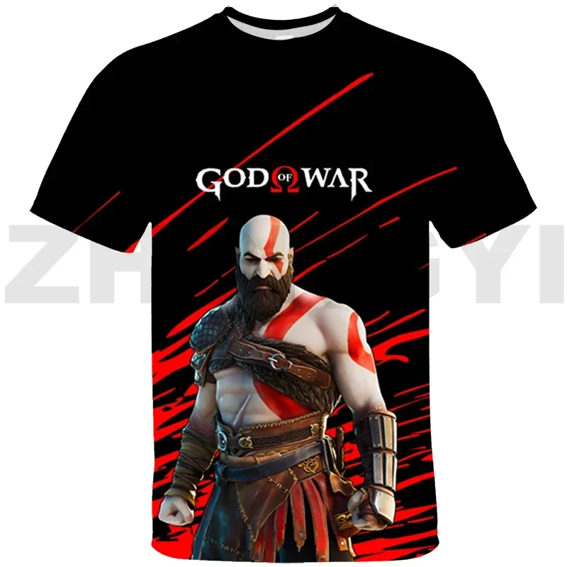 

Kratos Graphic T-shirt Trendy God of War Game 3D T-shirt Retro T-shirt Boys Everyday T-shirt Top Harajuku Anime T-shirt Men's Cl