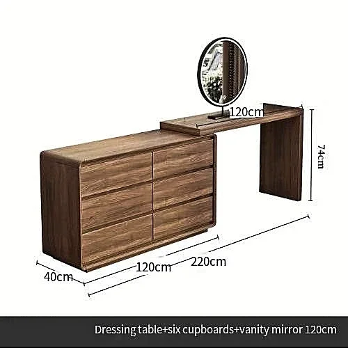 Walnut 220cm Mirror