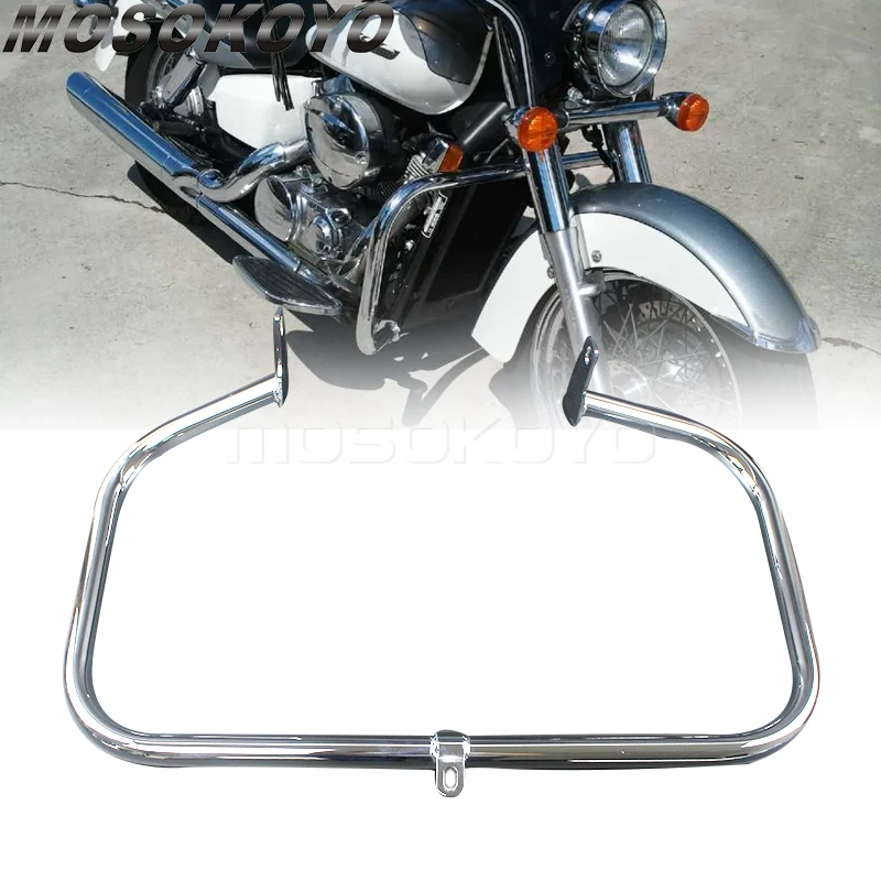 

Engine Guard Highway Crash Bar Motorcycle Front Chrome Bumper Fence Protector For Honda Shadow Aero VT 750 750C 400 2004-2011