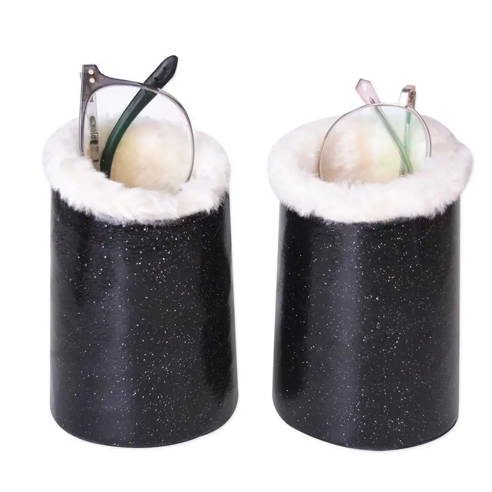 TOPBATHY Porta Occhiali In Peluche Con Base Magnetica - Espositore Per Occhiali Da Vista E Sole (2 Pezzi) - 4
