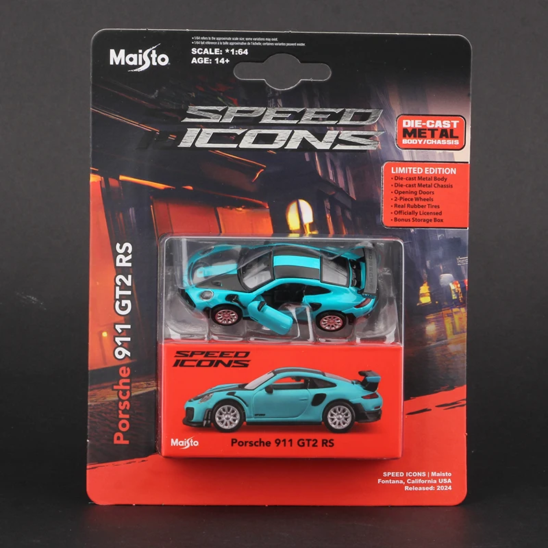 Maisto 1:64 포르쉐 911 Taycan Lamborghini Sian Performance 페라리 SF90 Monza SP1 자동차 모델 합금 미니어처 다이캐스트 장난감