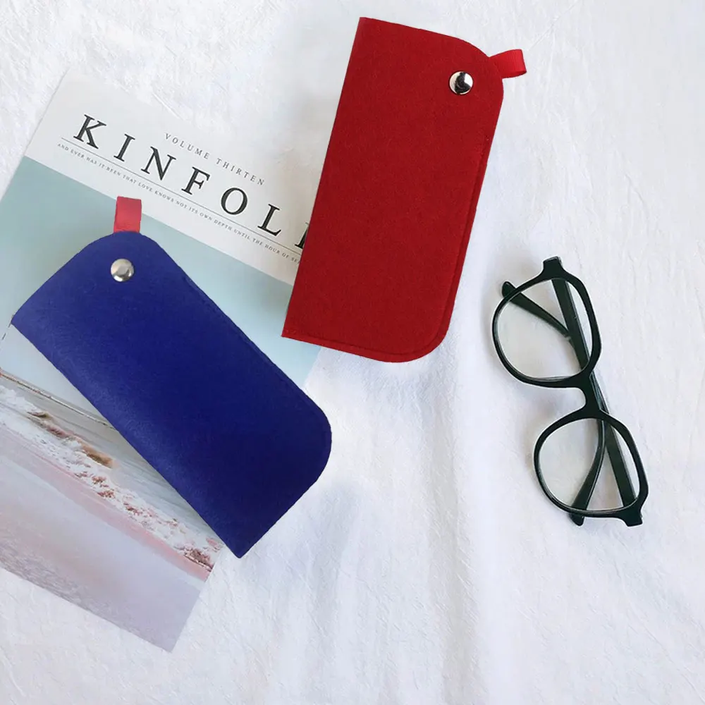 

Felt Sunglasses Case Colorful Candy Eyeglasses Soft Glasses Bag Eyewear Accessoires