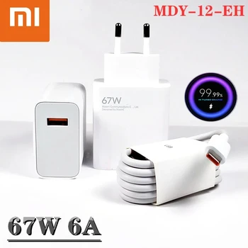 샤오미 오리지널 EU 고속 충전기 QC4.0 전원 어댑터, 6A C 타입 케이블, Mi 11Pro MIX Fold 12 11 Ultra Redmi note11pro 태블릿용, 67W