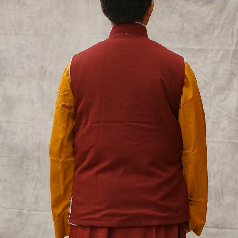 Lama Monk Clothes Winter Plush warm vest Dongbo cotton clothes lama monk clothing