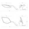For Honda X-ADV 750 XADV 750 2017-2025 Invisible Mirror Winglet Rearview Mirror XADV750 Accessories Motorcycle Rearview Mirror 2