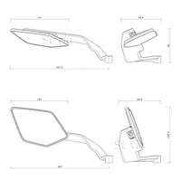 For Honda X-ADV 750 XADV 750 2017-2025 Invisible Mirror Winglet Rearview Mirror XADV750 Accessories Motorcycle Rearview Mirror 2