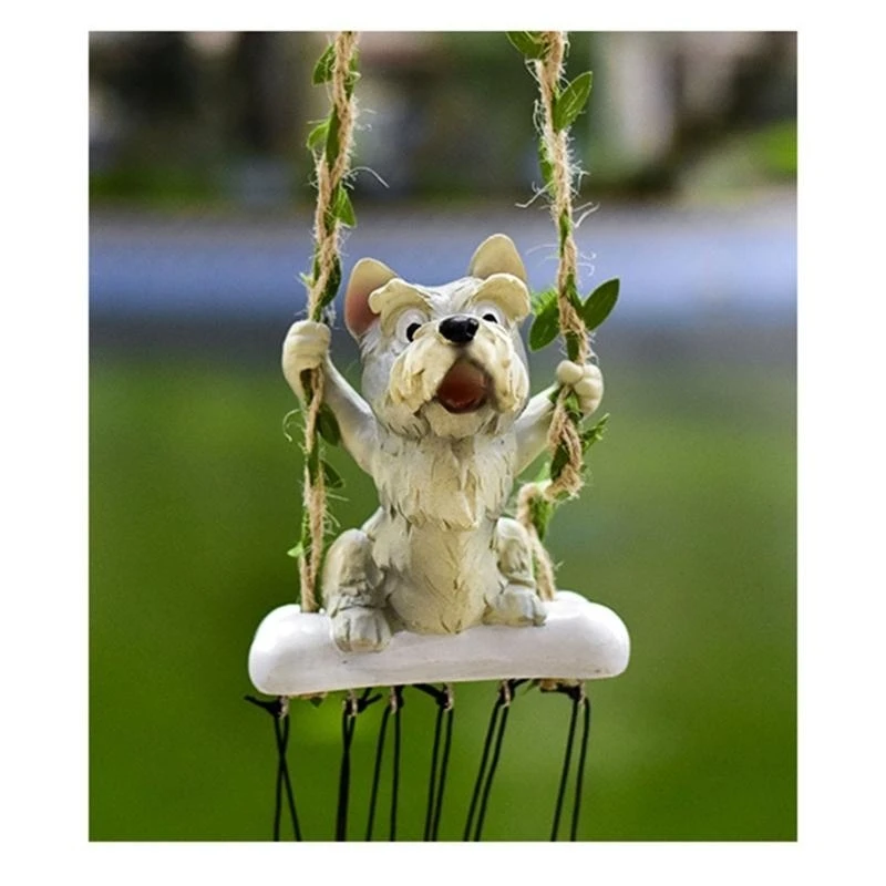 Lovely Animal Sitting Wind Pendant Decorative Animal Wind for Enhancing Natural Atmospheres in Any Space