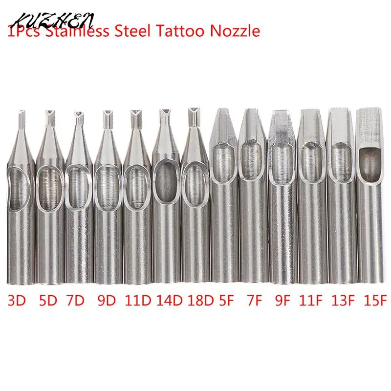 Tattoo Nozzle Tips 1PC 304 Stainless Steel Tattoo Tips Kit Diamond Tip For Needles Permanent Makeup tattoo microblading needles disposable tattoo tips